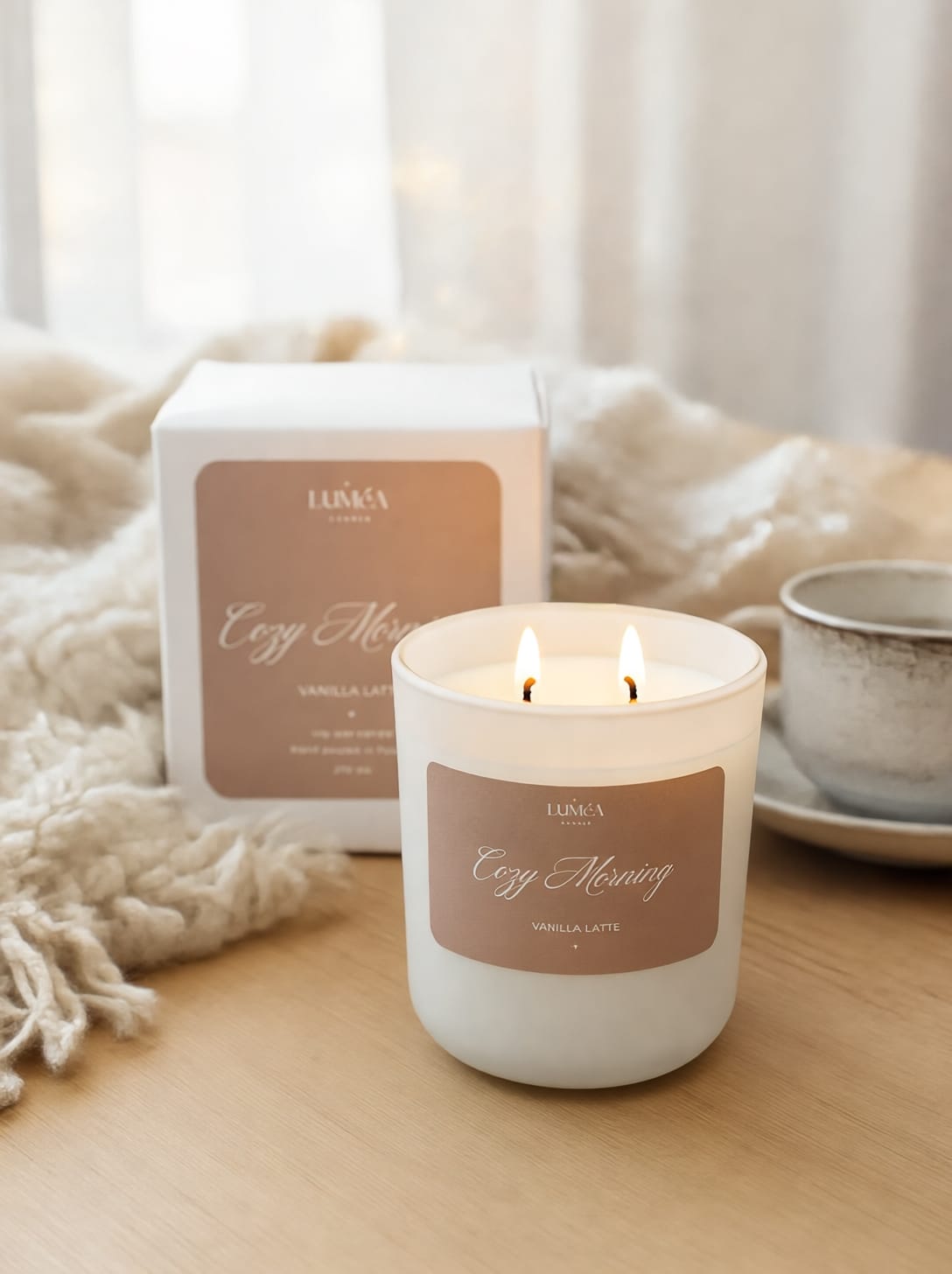 Naturalna świeca sojowa Luméa Candle jako elegancki prezent do domu