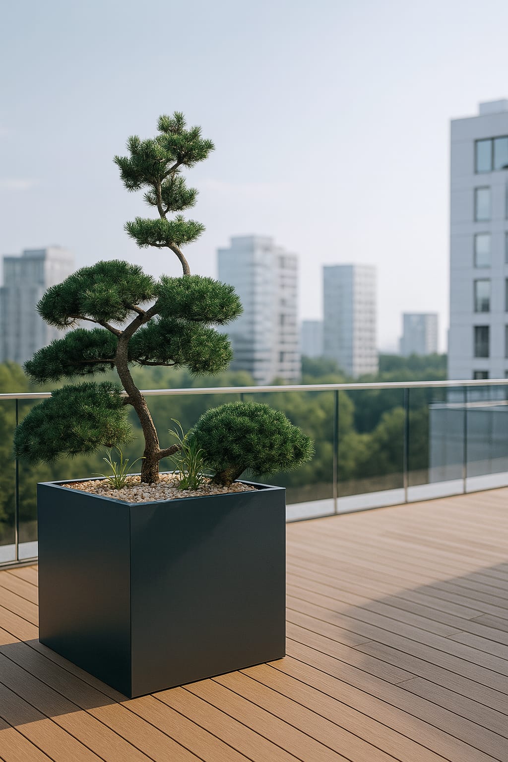 donica w imitacji cortenu