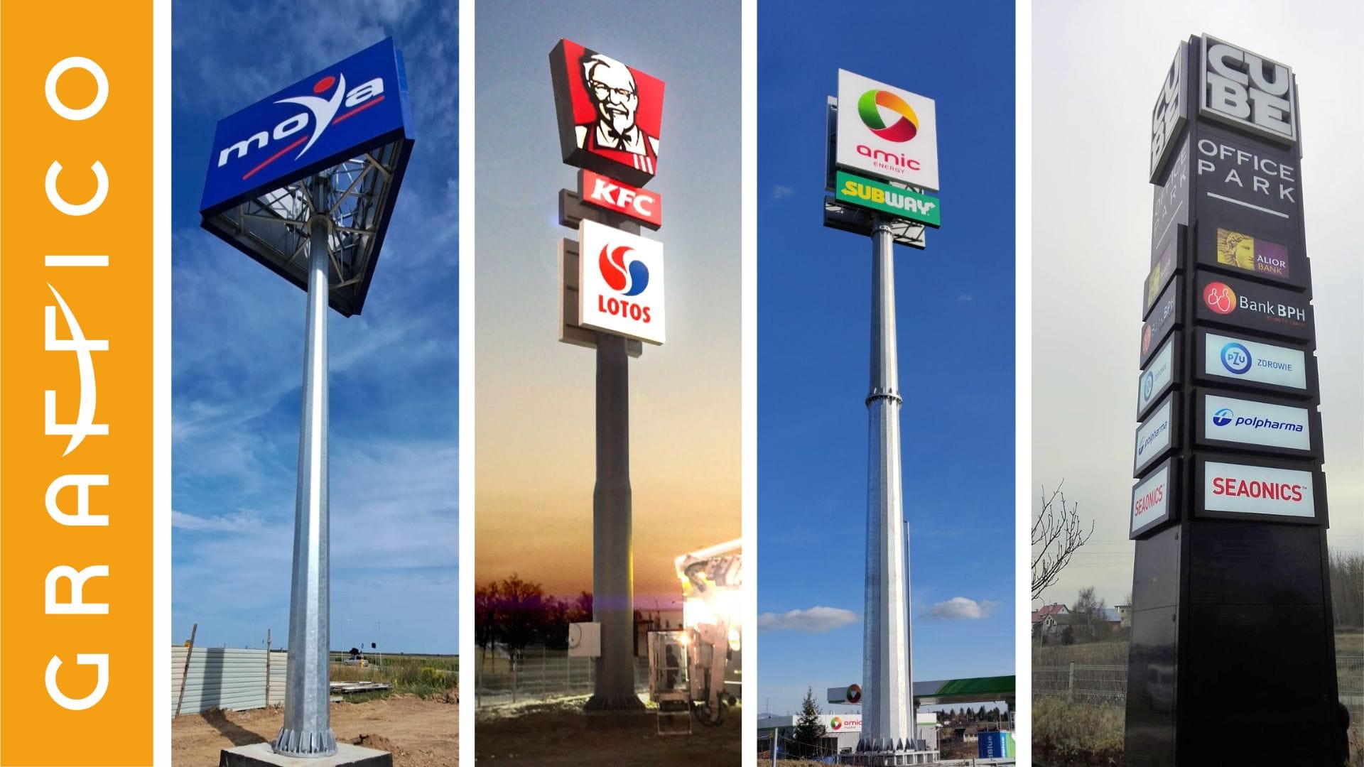 słupy reklamowe